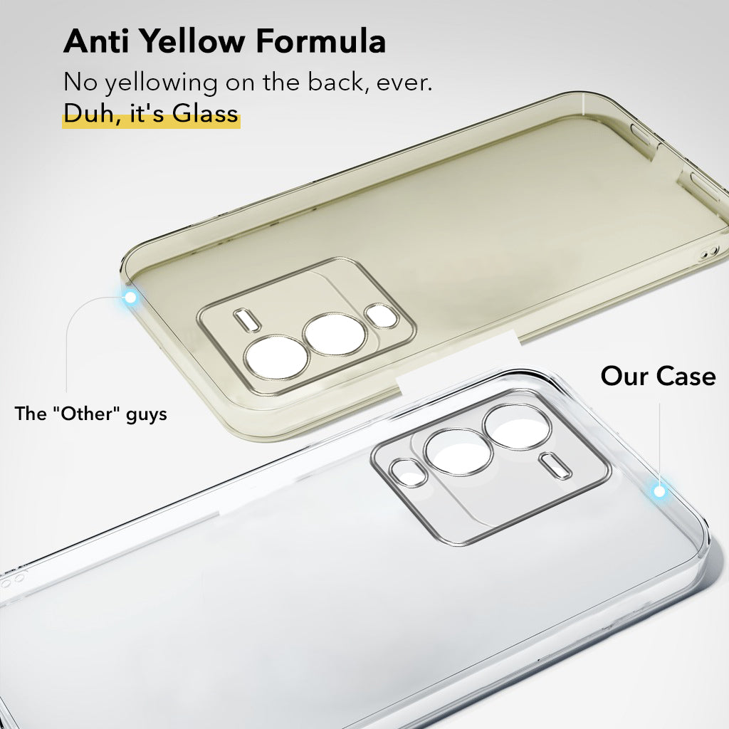For Vivo V25 Pro Back Cover Case (Hard Anti Yellow Clear Case | Drop & Camera Protection | Shockproof Polycarbonate)