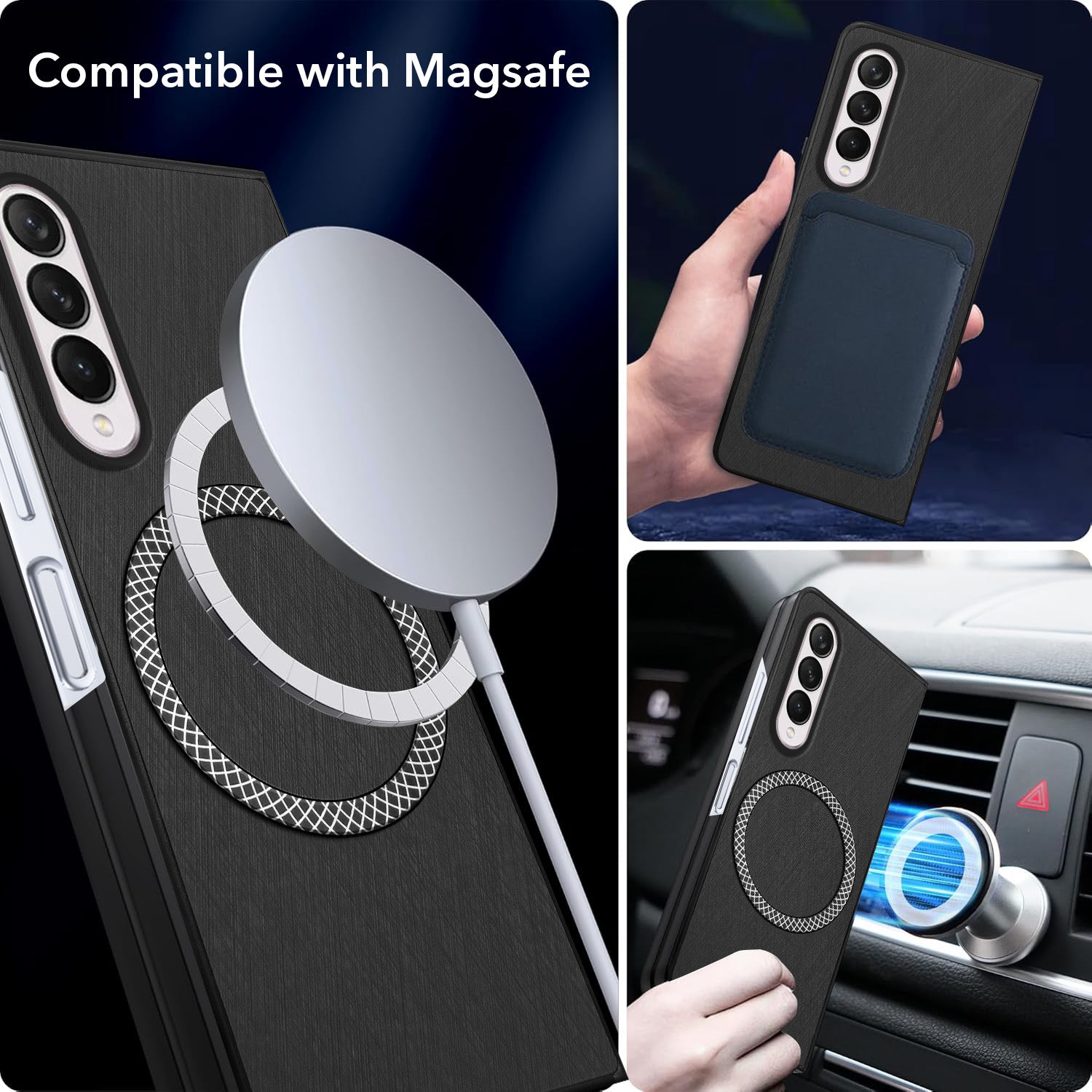 For Samsung Galaxy Z Fold 3 5G Back Cover Case ( Dual Color Matte Finish | Full Camera Protection | Sleek and Professional)