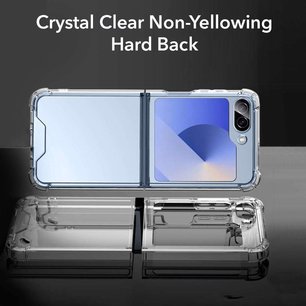 For Samsung Galaxy Z Flip 6 5G | Samsung Galaxy Z Flip 7 FE Back Cover (Shockproof Crystal Clear Case | Drop & Camera Protection | Hard Polycarbonate)