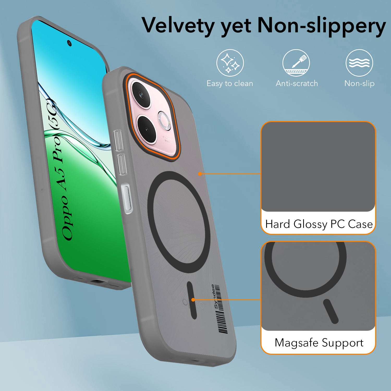 For Oppo A5 Pro Back Cover Case (Soft Touch | Camera Bump Protection | MagSafe Compatible | Matte Finish)