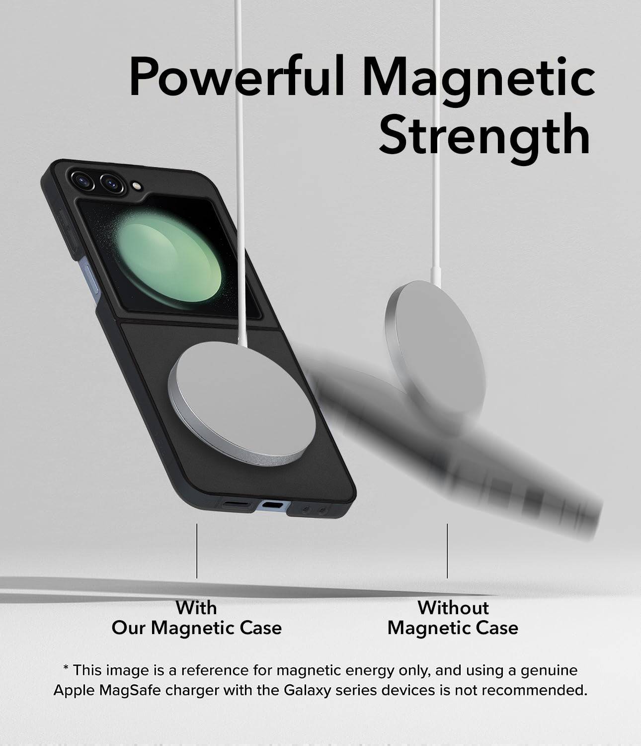 For Samsung Galaxy Z Flip 5 5G Back Cover Case (MagSafe Wireless Charging Compatible | Sleek Leather Finish | Inside Microfiber Cloth)