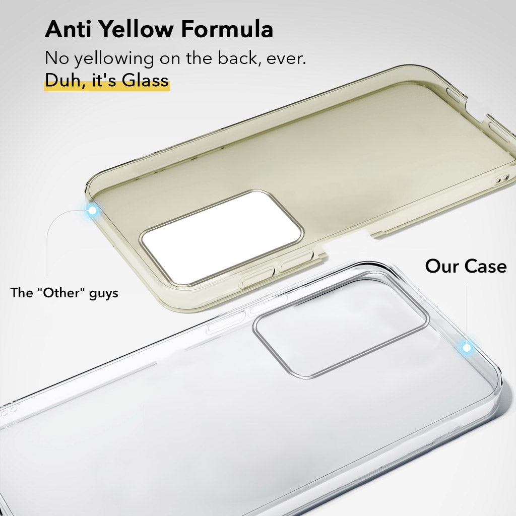For Realme P3x Back Cover Case Lifetime Anti-Yellow Clear (Sleek Hard Crystal | Shockproof and Camera Protection)