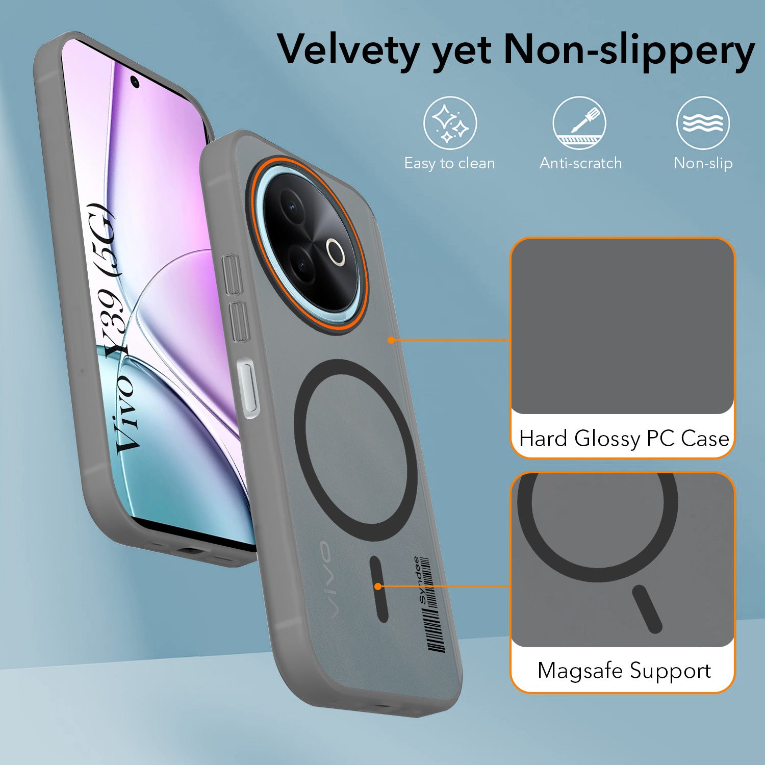 For Vivo Y39 Back Cover Case (Soft Touch | Camera Bump Protection | MagSafe Compatible | Matte Finish)