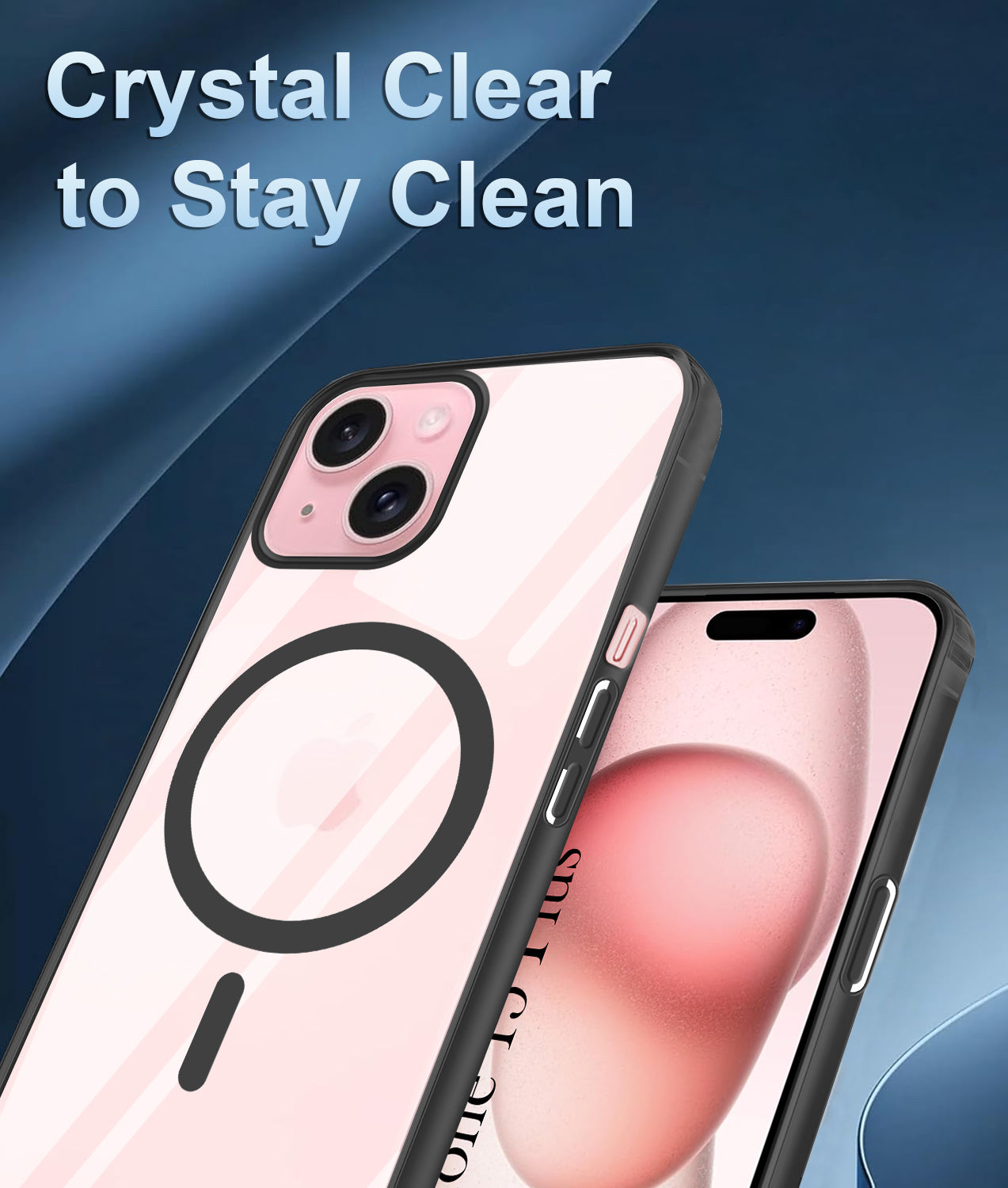 For Apple iPhone 15 Plus Back Cover Case ( Black MagSafe Compatible Wireless Charging | Hybrid Camera Bump Protection | Shockproof Polycarbonate