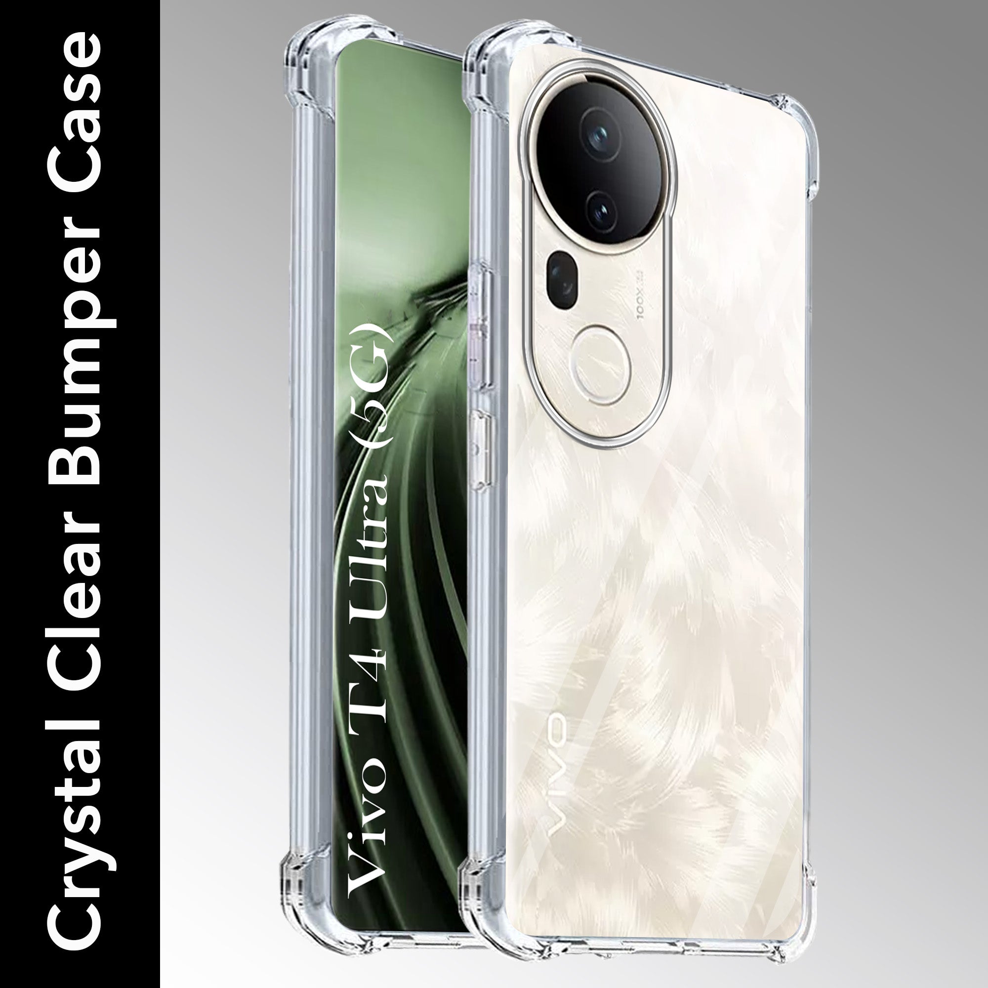 For Vivo T4 Ultra Shockproof Crystal-Clear Back Cover (Drop & Camera Protection | Hard Polycarbonate)