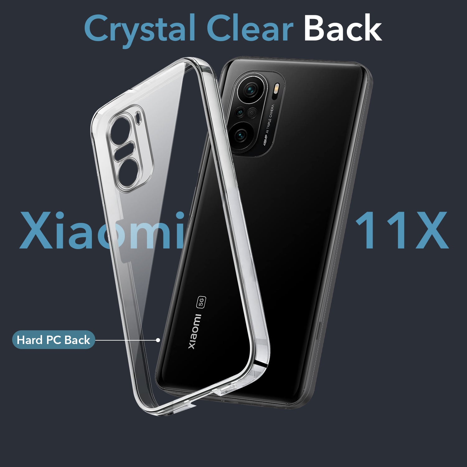 For Xiaomi Mi 11X | 11X Pro 5G Back Cover Case (Hard Anti Yellow Clear Case | Drop & Camera Protection | Shockproof Polycarbonate)