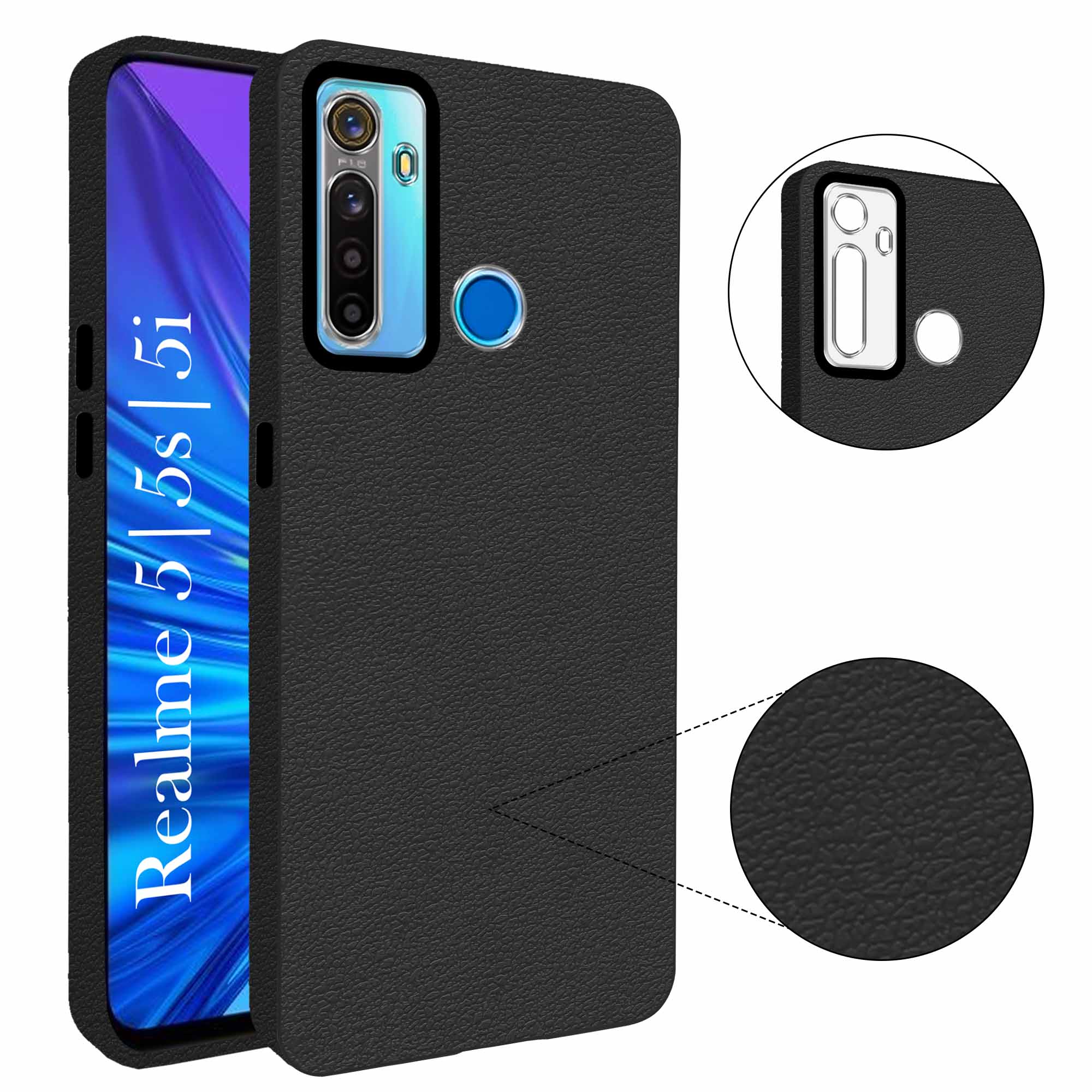 Glass Case Realme Case Black Black Panther Superhero Phone Cover