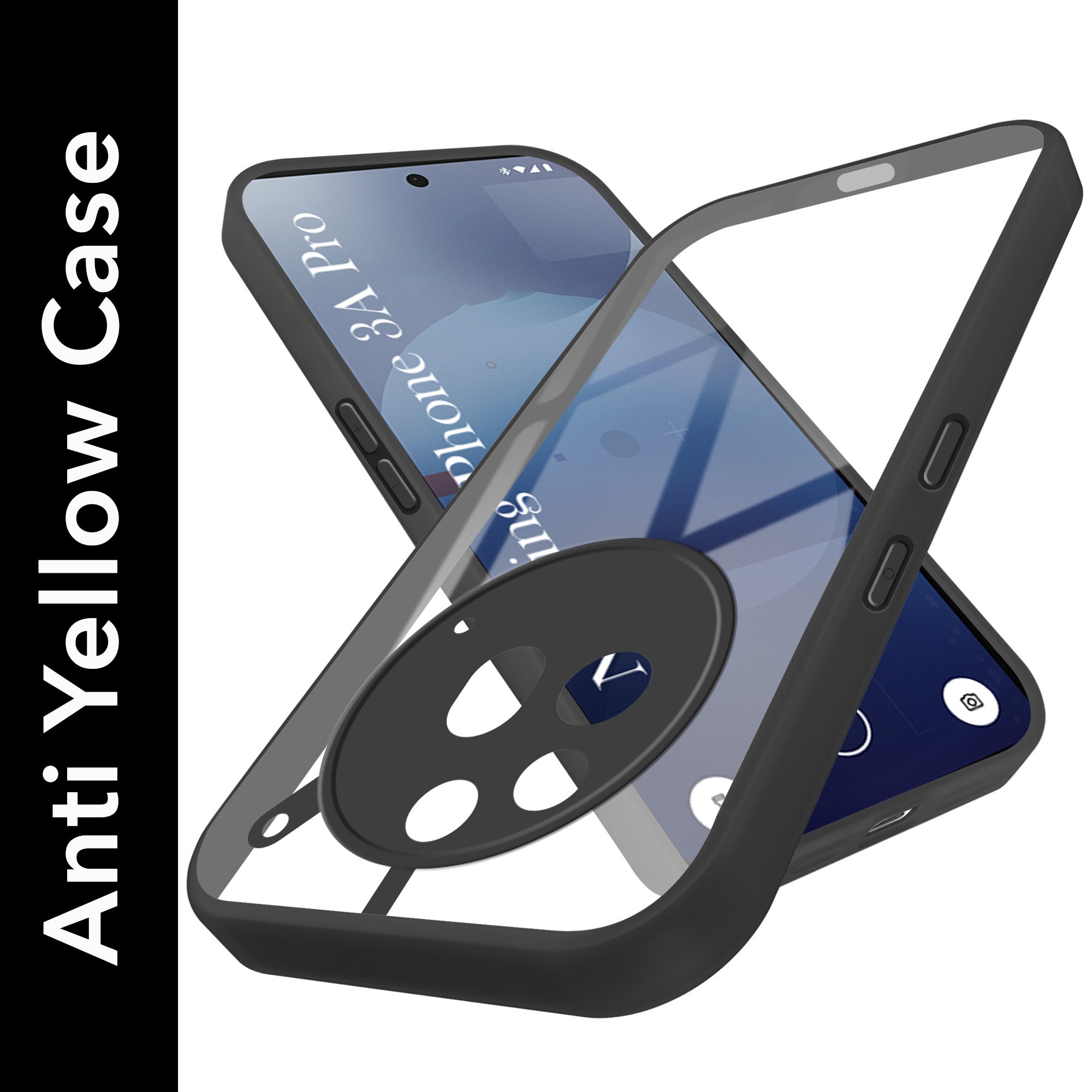 For Nothing Phone 3A Pro 5G Ultra-Hybrid Back Cover Case (Lifetime Anti Yellow | Anti Scratch | Crystal Clear Shockproof)