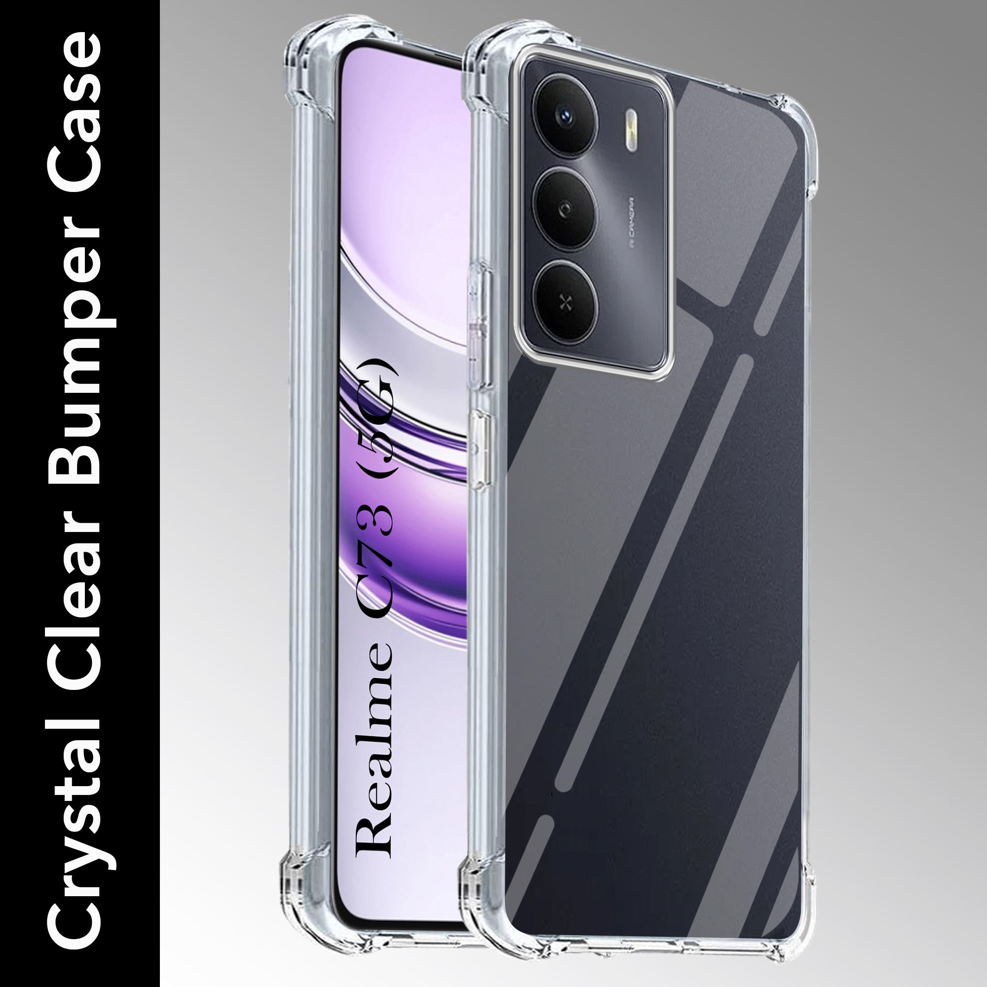 For Realme C73 Shockproof Crystal-Clear Back Cover ( Drop & Camera Protection | Hard Polycarbonate)