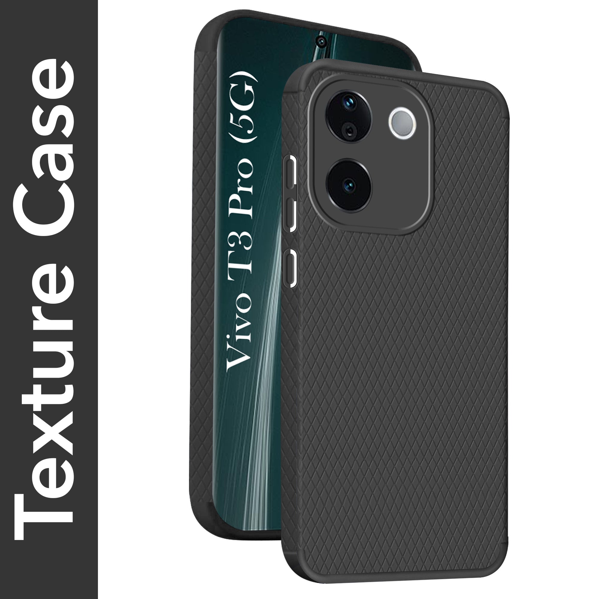 For Vivo T3 Pro Back Cover Case (Liquid Silicone | Side Grip | Camera Protection)