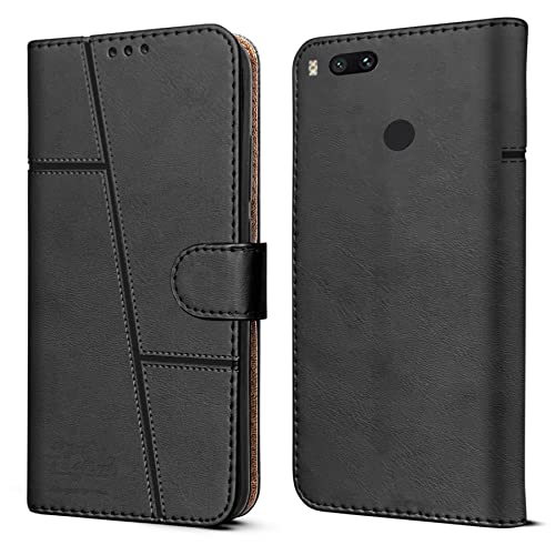 For Xiaomi RedMi A1 Flip Cover Case (Stitched Leather Finish | Magnetic Closure | Inner TPU | Foldable Stand | Wallet Card Slots)
