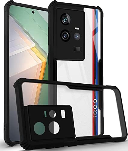 For Vivo iQOO 11 5G ( Shockproof with Polycarbonate Clear Panel | Professional Black)