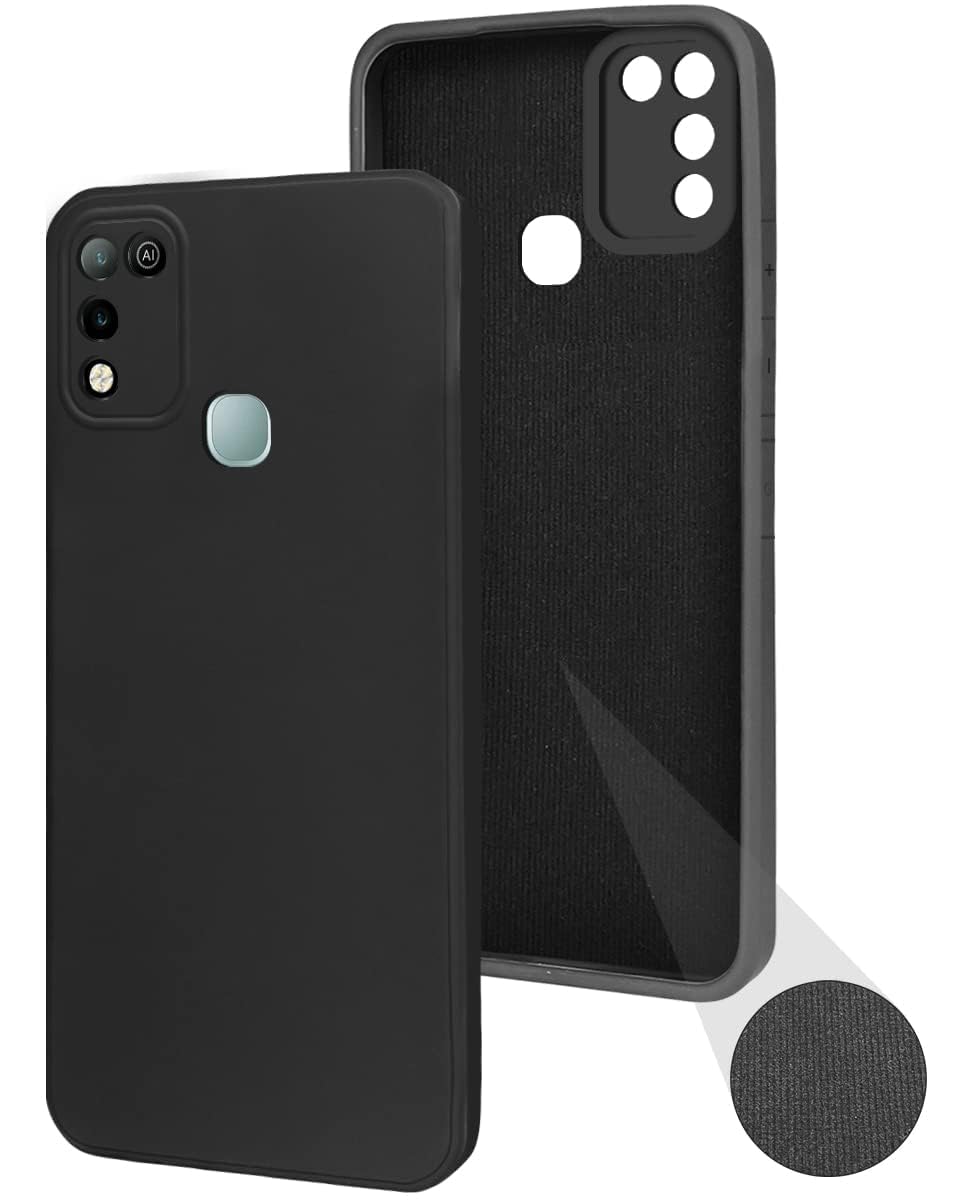 For Infinix Hot 11 Play Back Cover Case (Matte Finish Silicone with Inside Fiber Cloth)