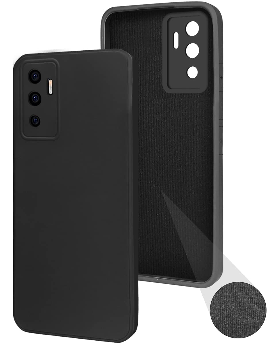 For Vivo V23e 4G | 5G Back Cover Case (Matte Finish Silicone with Inside Fiber Cloth)
