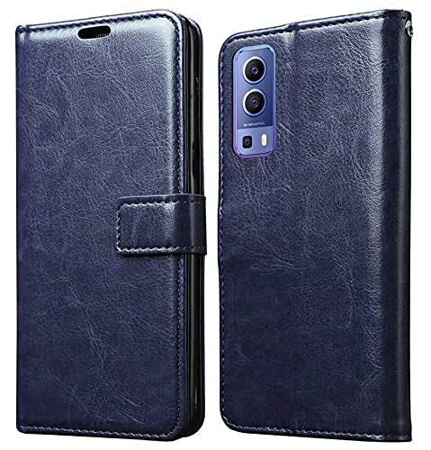 For Vivo Y52 5G Flip Cover Case (Leather Finish | Magnetic Closure | Foldable Stand | Wallet Card Slots)