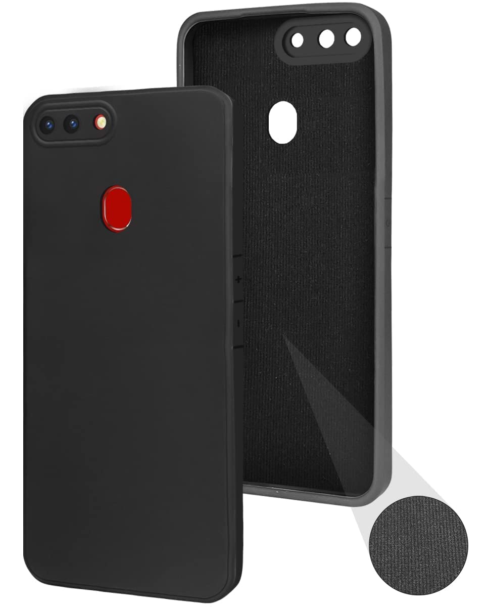 For Oppo A5 | Oppo A5s Back Cover Case (Matte Finish Silicone with Inside Fiber Cloth)