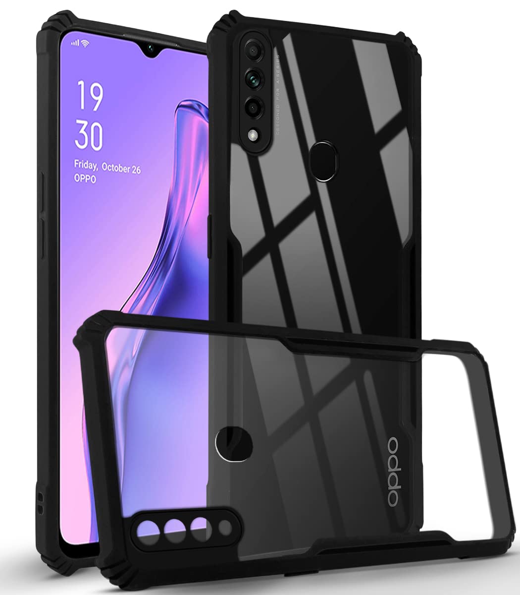For Oppo A8 Back Cover Case Hard PC Crystal Bumper Shockproof with Camera Protection