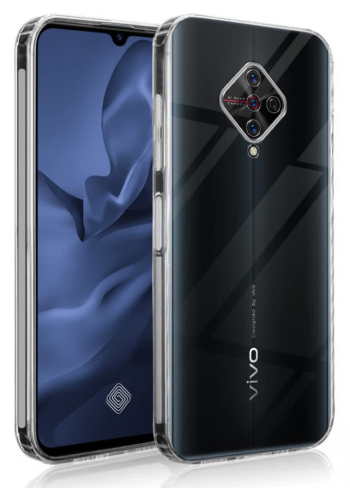 For Vivo S1 Pro Back Cover Case (Silicone Crystal Clear | Pure Camera Protection | Soft and Flexible for Charger and Headphone sockets | Shockproof Bumpers)