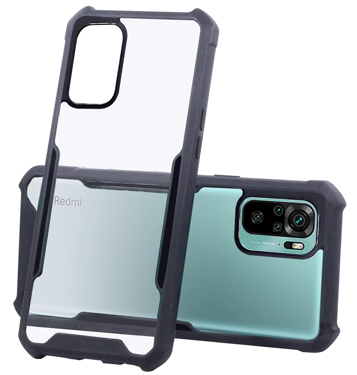 For Xiaomi Mi Redmi Note 10 Back Cover Case (Hard PC Crystal Bumper Shockproof with Camera Protection)