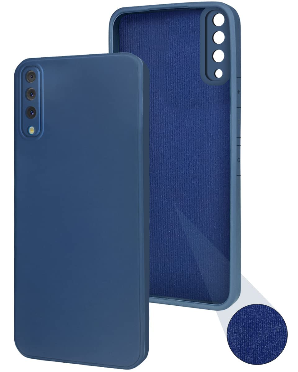 For Samsung Galaxy A30s Back Cover Case (Matte Finish Silicone with Inside Fiber Cloth)