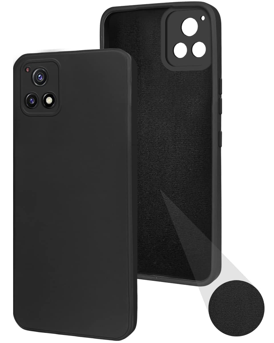 For Vivo Y72 5G | Y31s 5G Back Cover Case (Matte Finish Silicone with Inside Fiber Cloth)