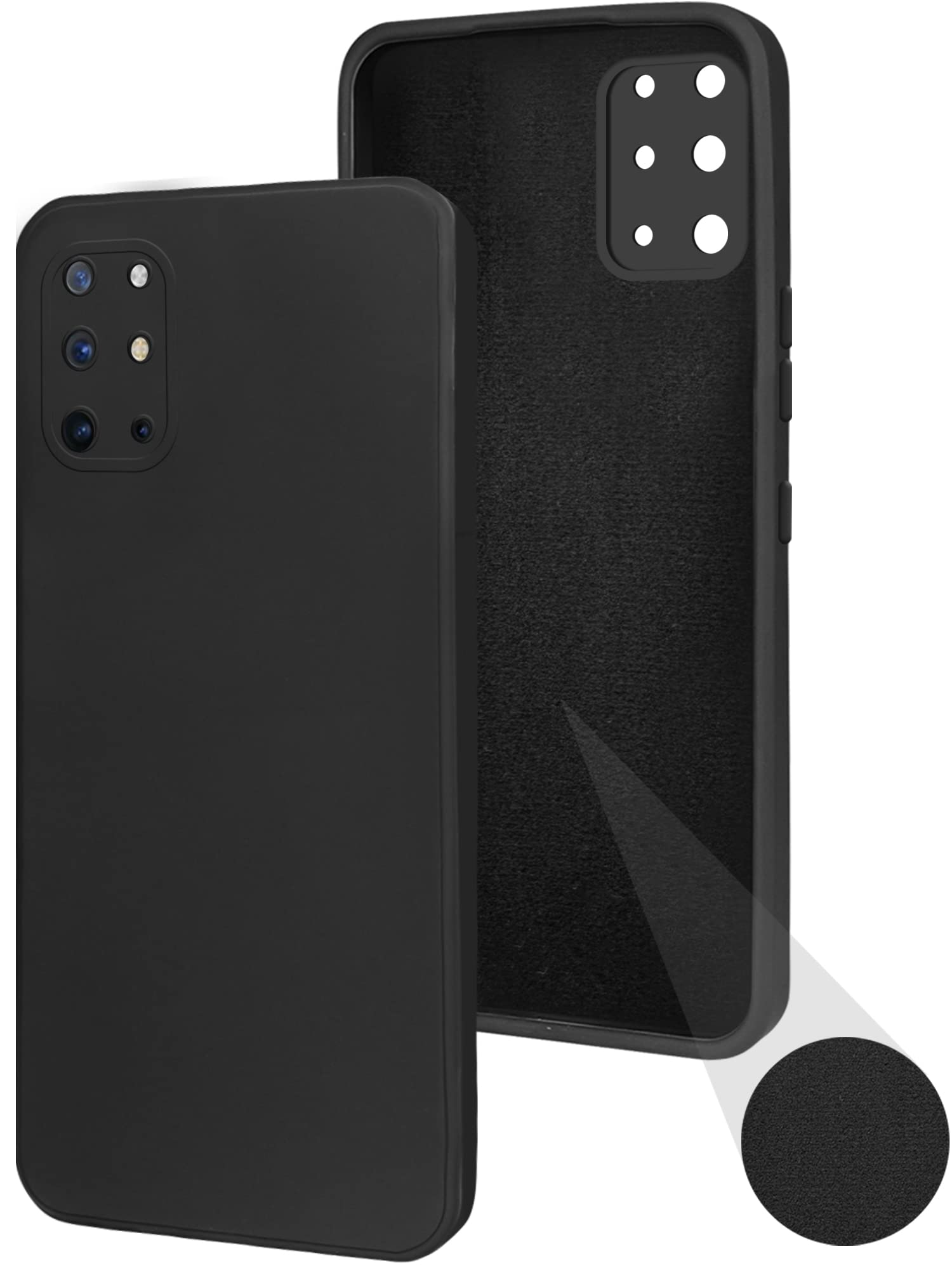 For OnePlus 8T Back Cover Case (Matte Finish Silicone with Inside Fiber Cloth)
