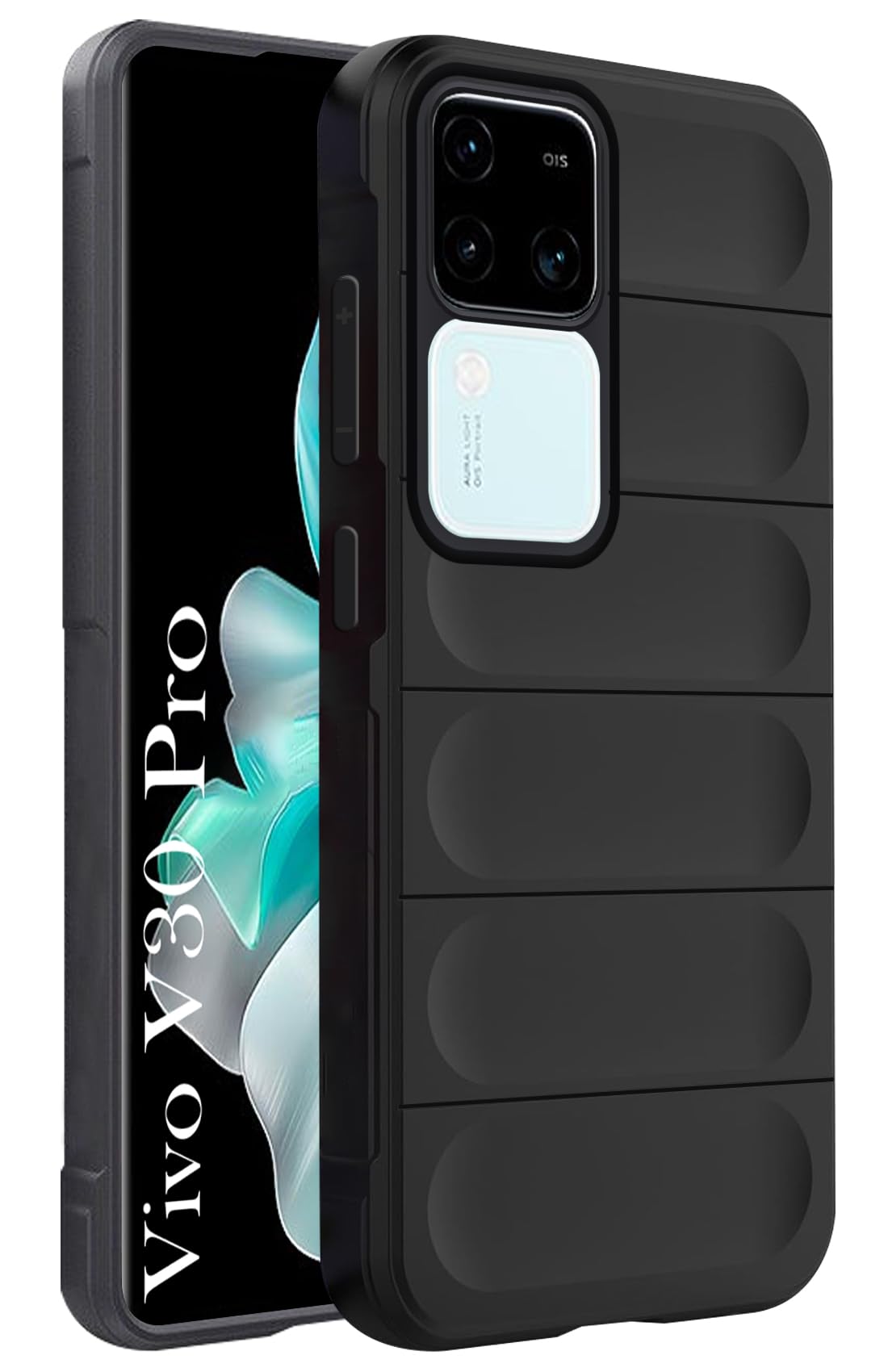 For Vivo V30 Pro 5G Back Cover Case (Matte Liquid Silicone | Micro-Fiber Cloth Inside | Camera Protection | Shockproof)