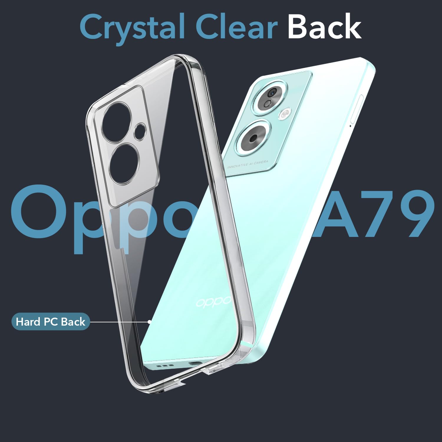 For Oppo A79 5G Back Cover Case (Hard Anti Yellow Clear Case | Drop & Camera Protection | Shockproof Polycarbonate)