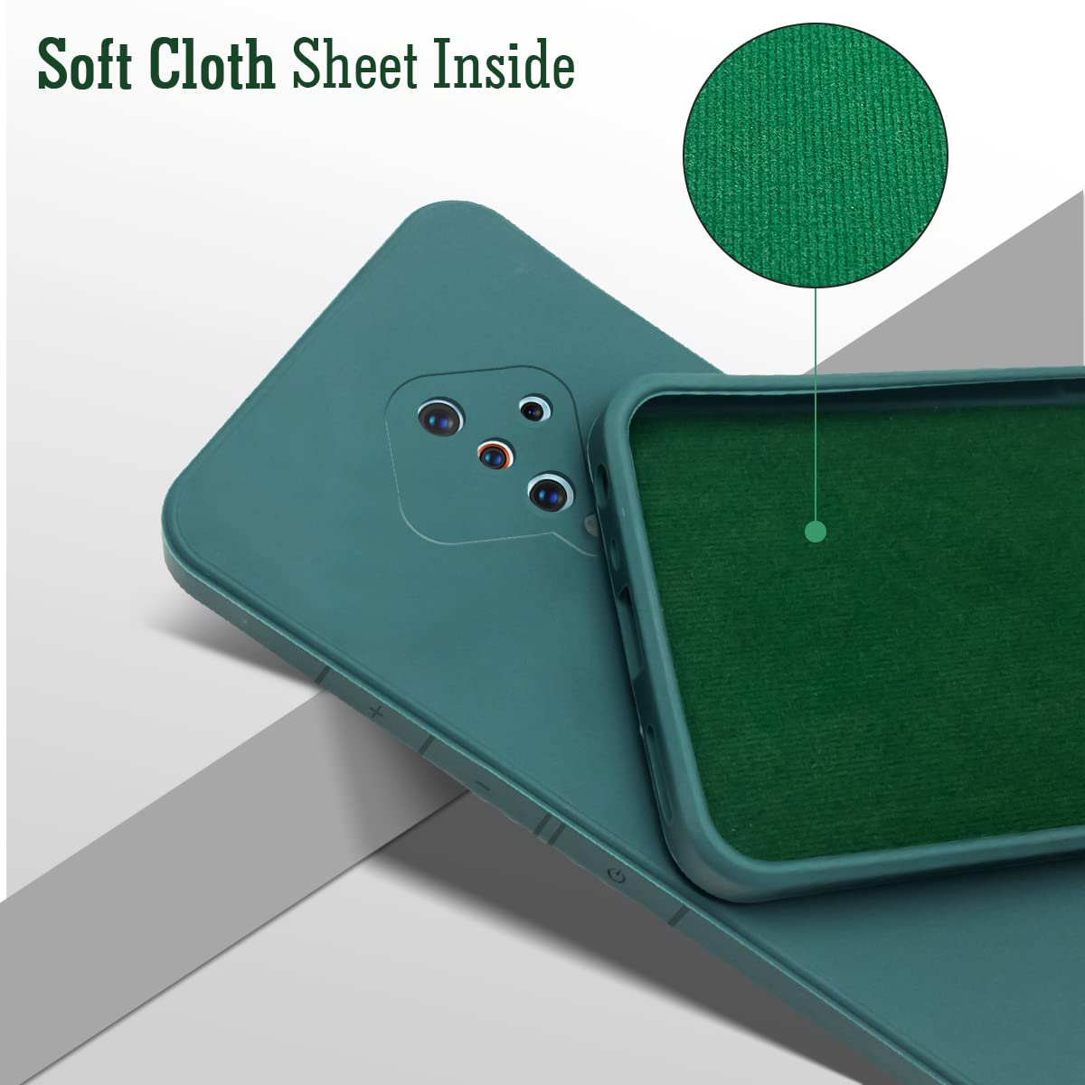 For Vivo S1 Pro Back Cover Case (Matte Finish Silicone with Inside Fiber Cloth)