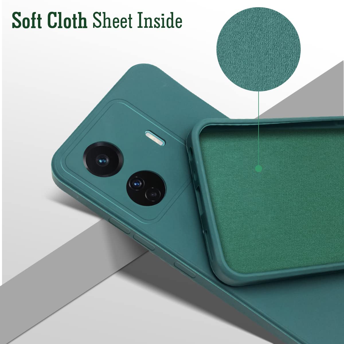 For Vivo T1 Pro 5G Back Cover Case (Inside Fiber Cloth | Smooth Matte Finish | Elegant Professional Look)