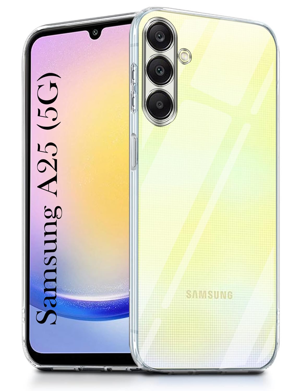 For Samsung Galaxy A25 Back Cover( Silicone Clear Shockproof Case with Camera Protection | Soft and Flexible | Transparent)
