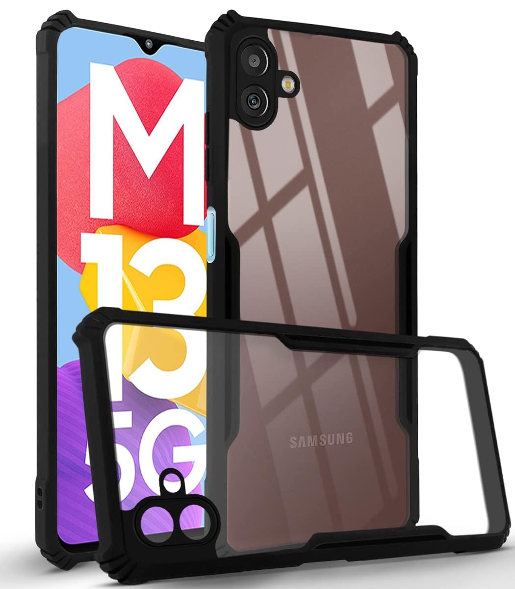 For Samsung Galaxy M13 5G Back Case Cover (Silicone Clear Shockproof Case with Camera Protection | Soft and Flexible)