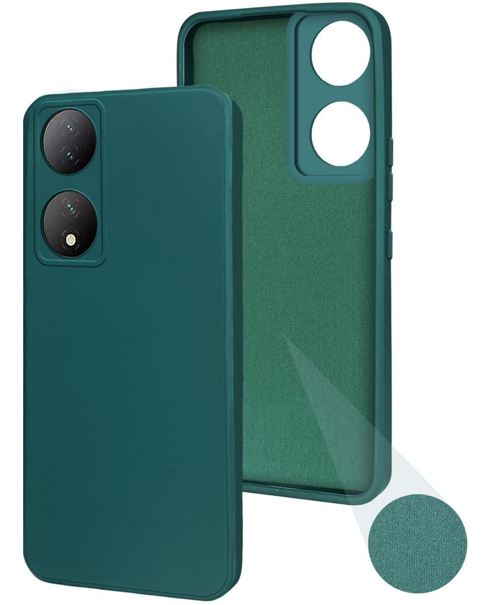 For Vivo T2 (India) Back Cover Case (Matte Finish Silicone with Inside Fiber Cloth)