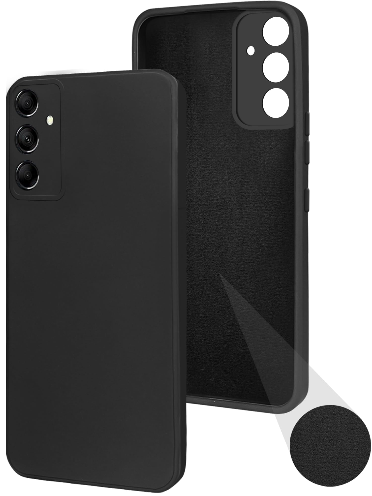 For Samsung Galaxy M14 5G Back Case Cover (Matte Finish Silicone with Inside Fiber Cloth)