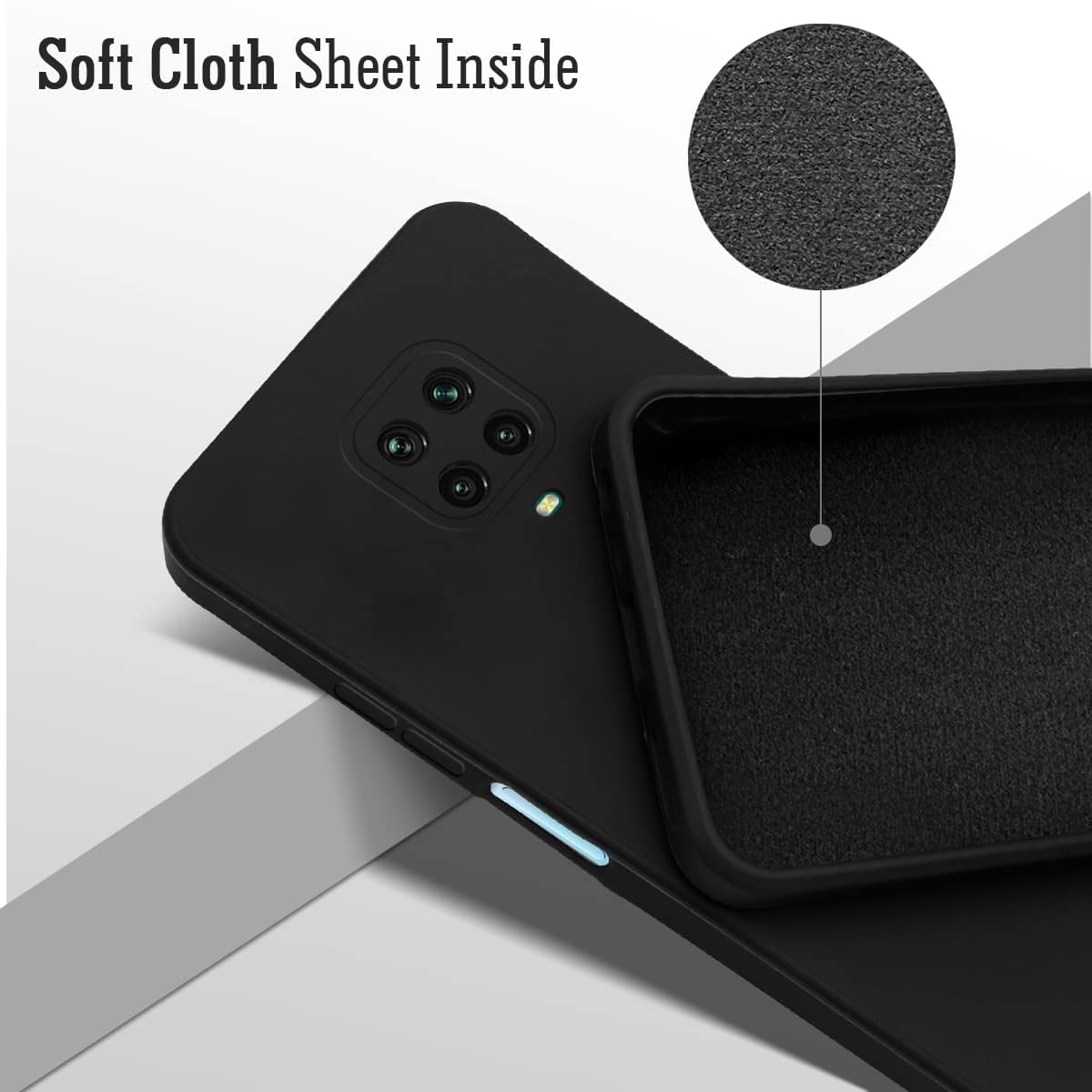 For Redmi Note 9 Pro | 9 Pro Max | Note 10 Lite Back Cover Case(Matte with Inside Fiber Cloth)