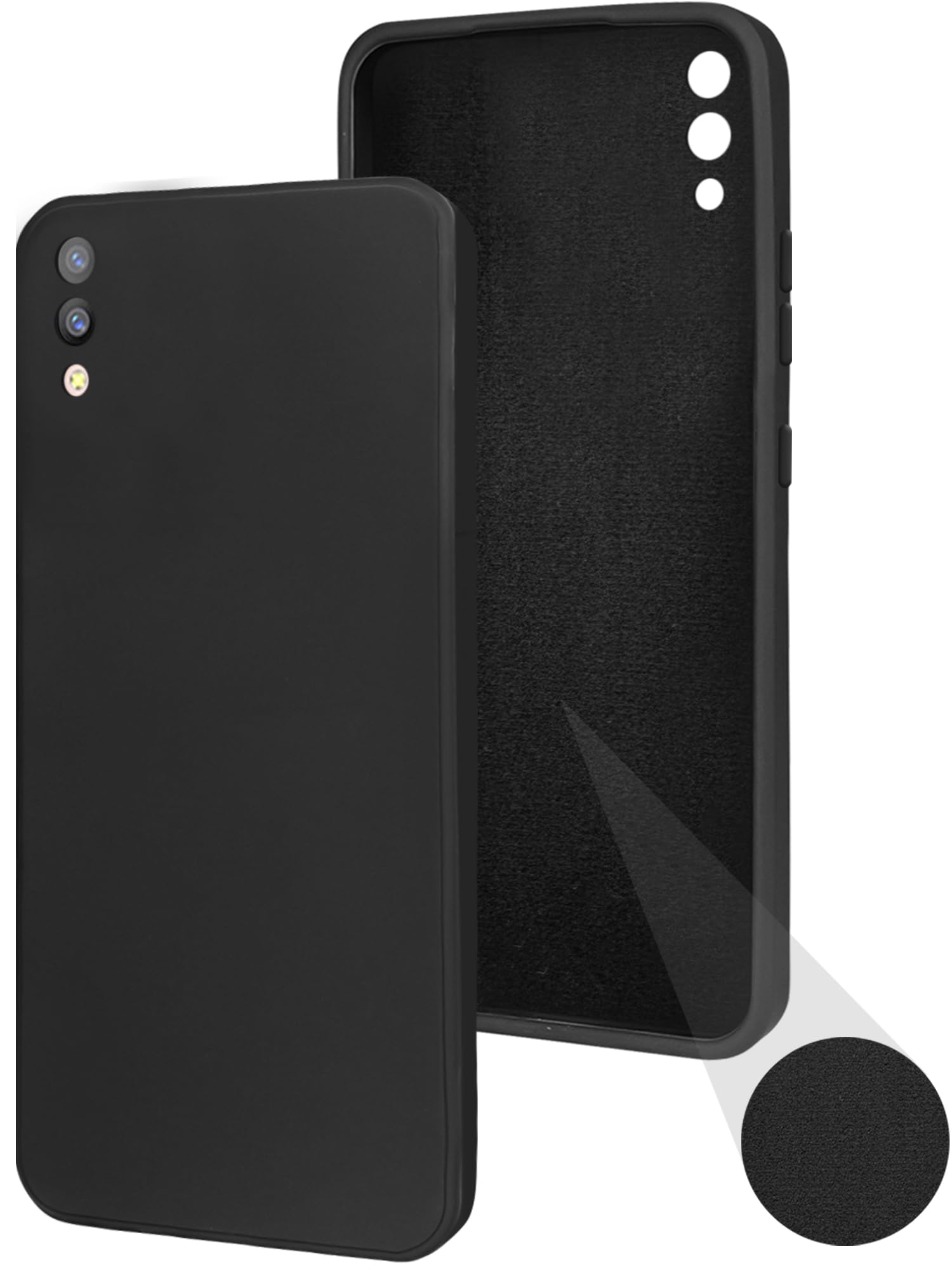For Vivo V11 Pro Back Cover Case (Matte Finish Silicone with Inside Fiber Cloth)