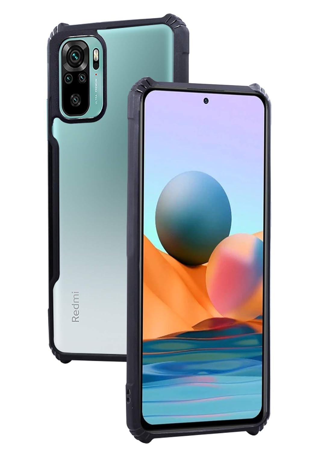 For Xiaomi Mi Redmi Note 10 Back Cover Case (Hard PC Crystal Bumper Shockproof with Camera Protection)