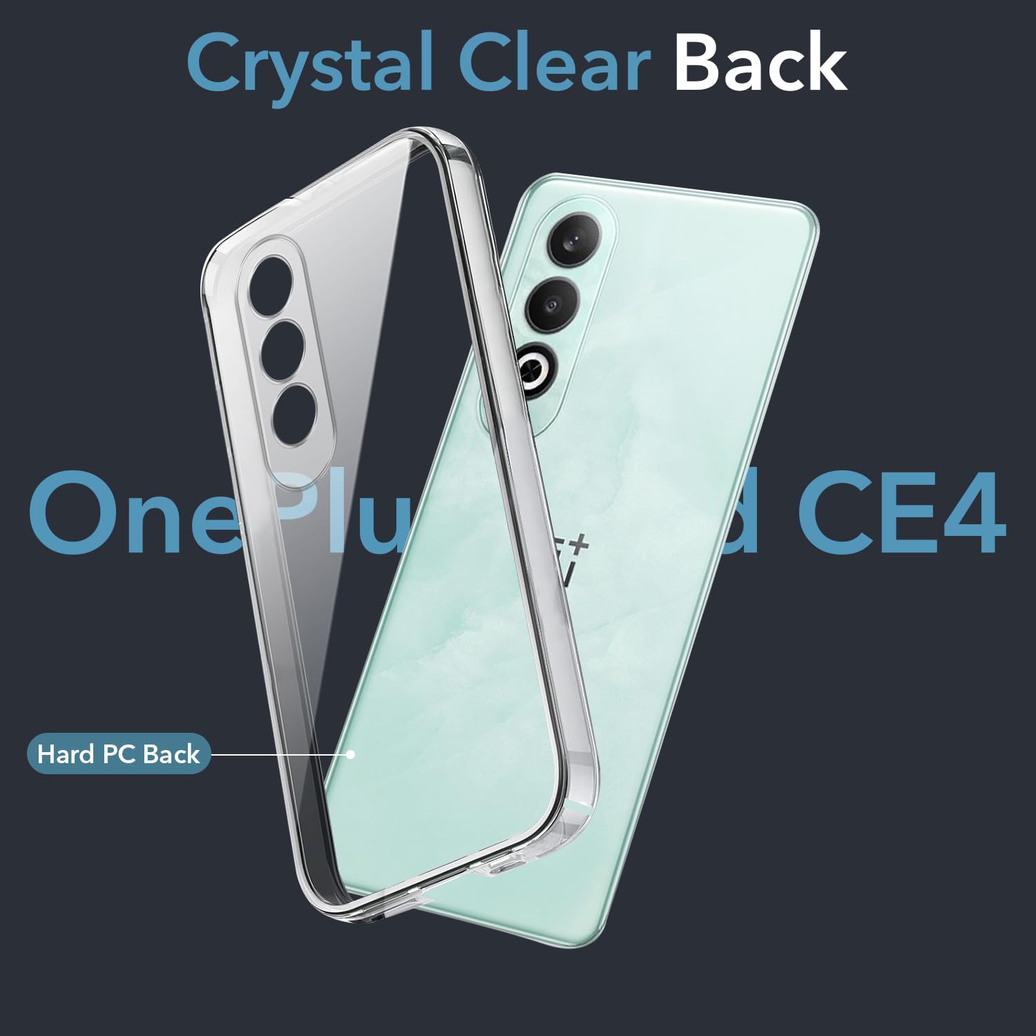 For Oneplus Nord CE 4 Back Cover (Hard Anti Yellow Clear Case | Drop & Camera Protection | Shockproof Polycarbonate)