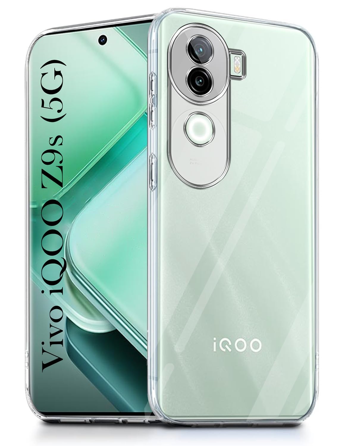 For Vivo iQOO Z9s Back Cover ( Silicone Clear Shockproof Case with Camera Protection | Soft and Flexible | Transparent)
