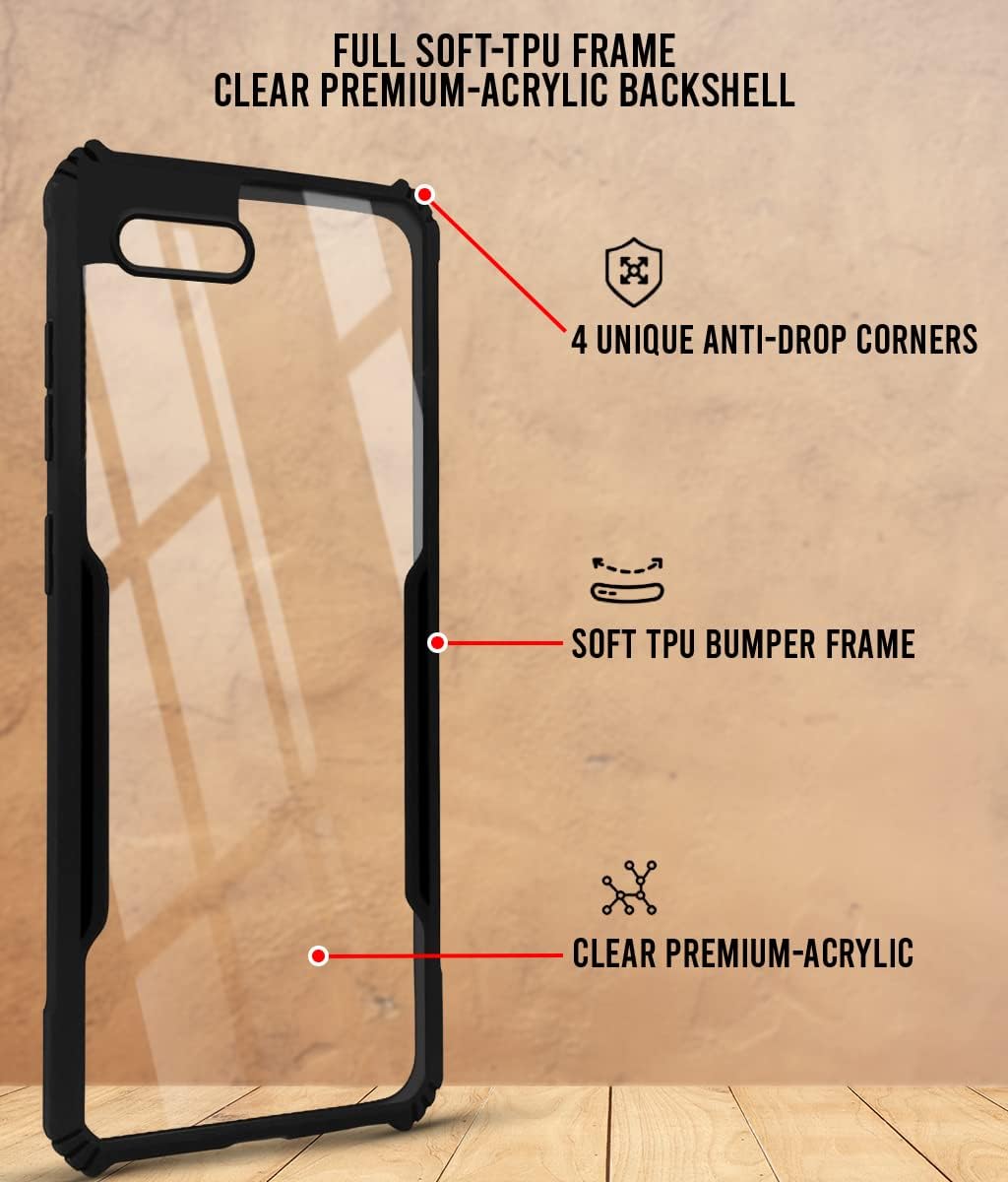 For Oppo A5 | Oppo A5s Back Cover Case (Shockproof with Polycarbonate Clear Panel)