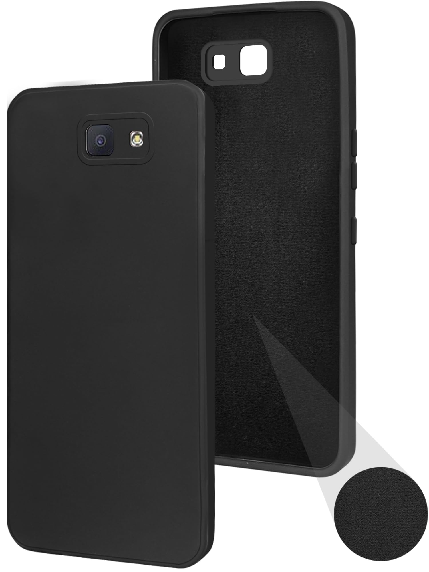 For Samsung Galaxy J5 Prime Back Cover Case ( Matte Finish Silicone with Inside Fiber cloth)