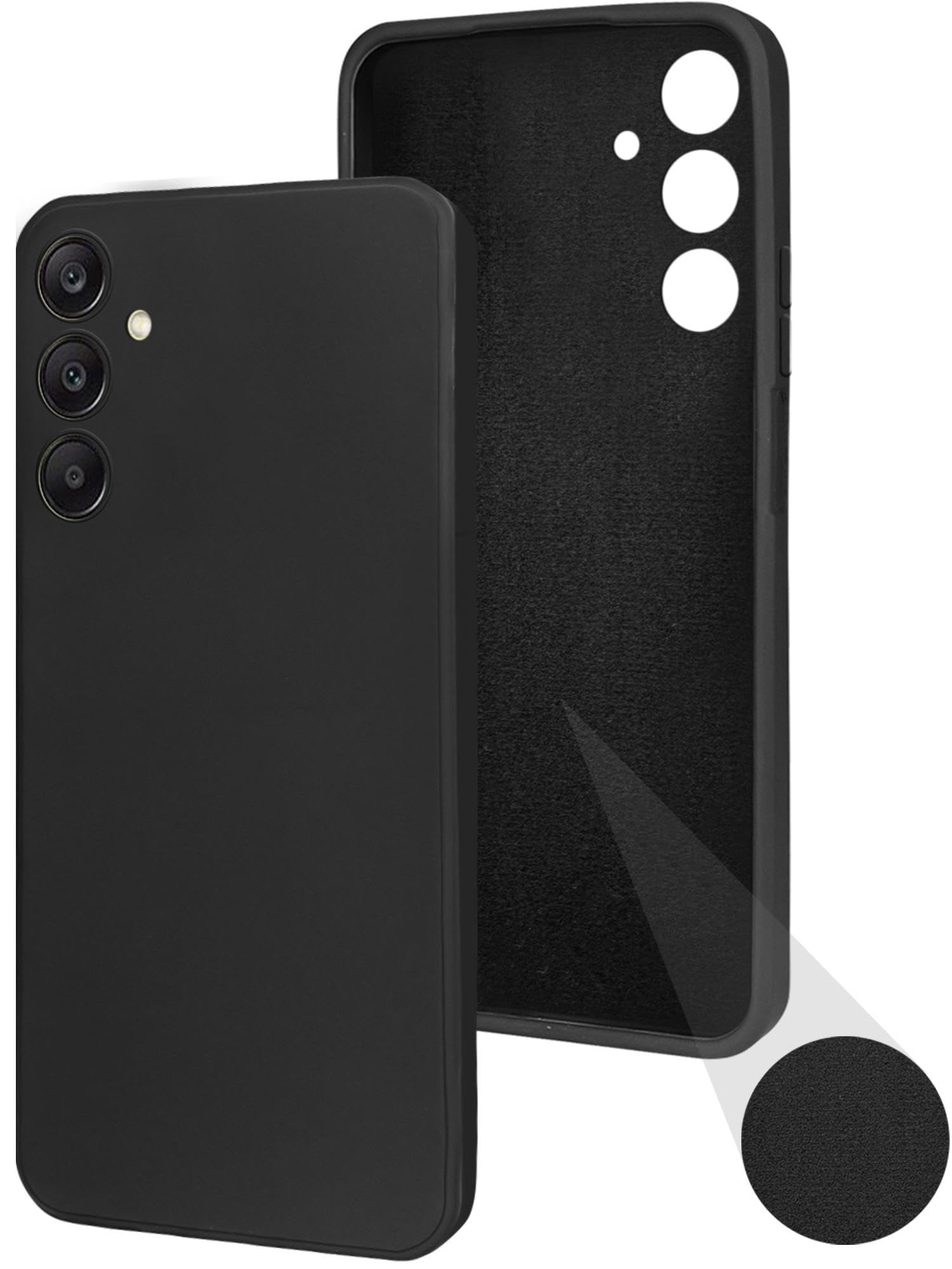 For Samsung Galaxy A25 5G Back Cover Case (Matte Finish Silicone with Inside Fiber Cloth)