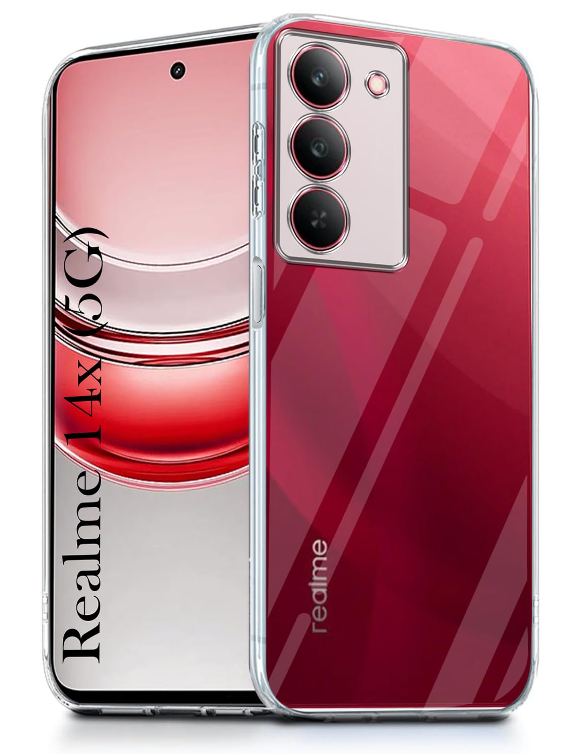 For Realme 14X Back Cover ( Silicone Clear Shockproof Case with Camera Protection | Soft and Flexible | Transparent)