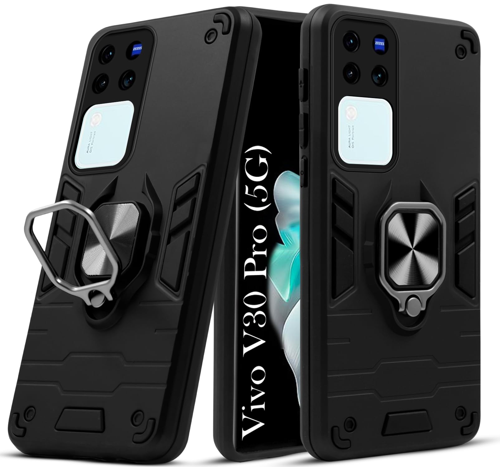 For Vivo V30 Pro 5G Back Cover Case (Shockproof Polycarbonate Dual Layer Hybrid Armor)