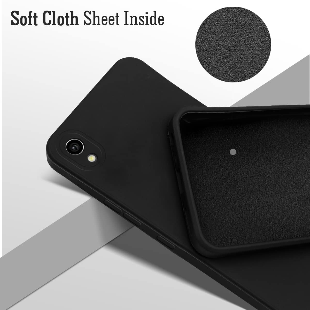 For Vivo Y1s Back Cover Case (Matte Finish Silicone with Inside Fiber Cloth)