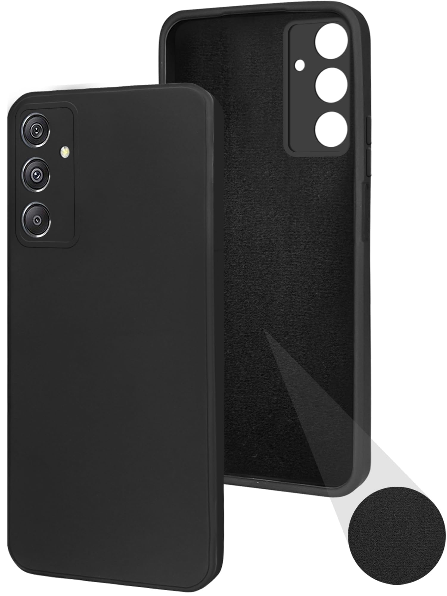 For Samsung Galaxy M34 5G Back Cover Case (Silicone with Inside Fiber Cloth)