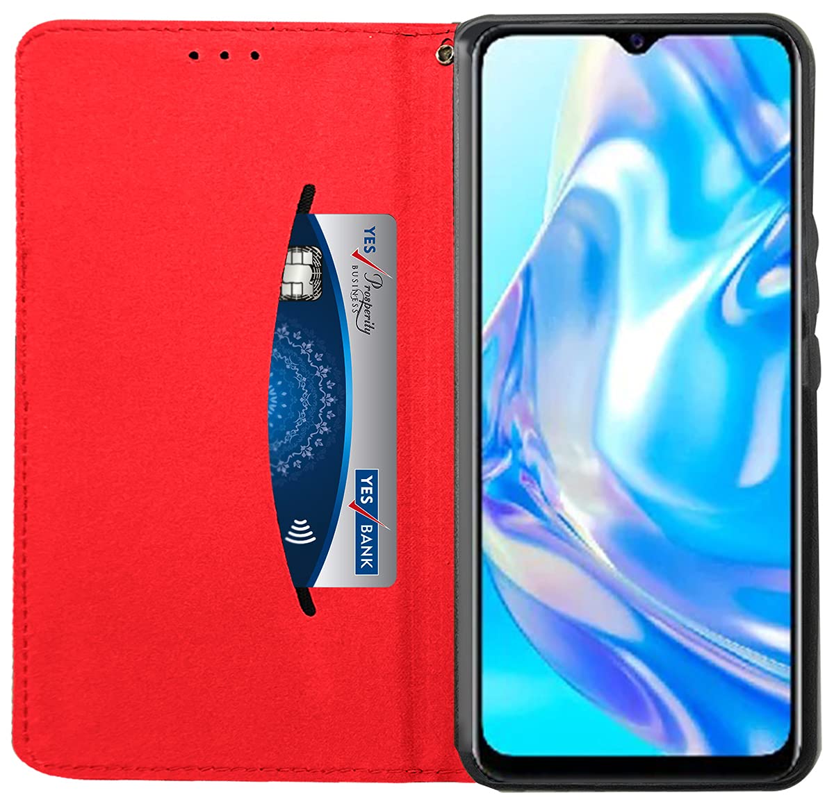 For Vivo Y31sLeather Velvet Feel Premium Flip Case Cover