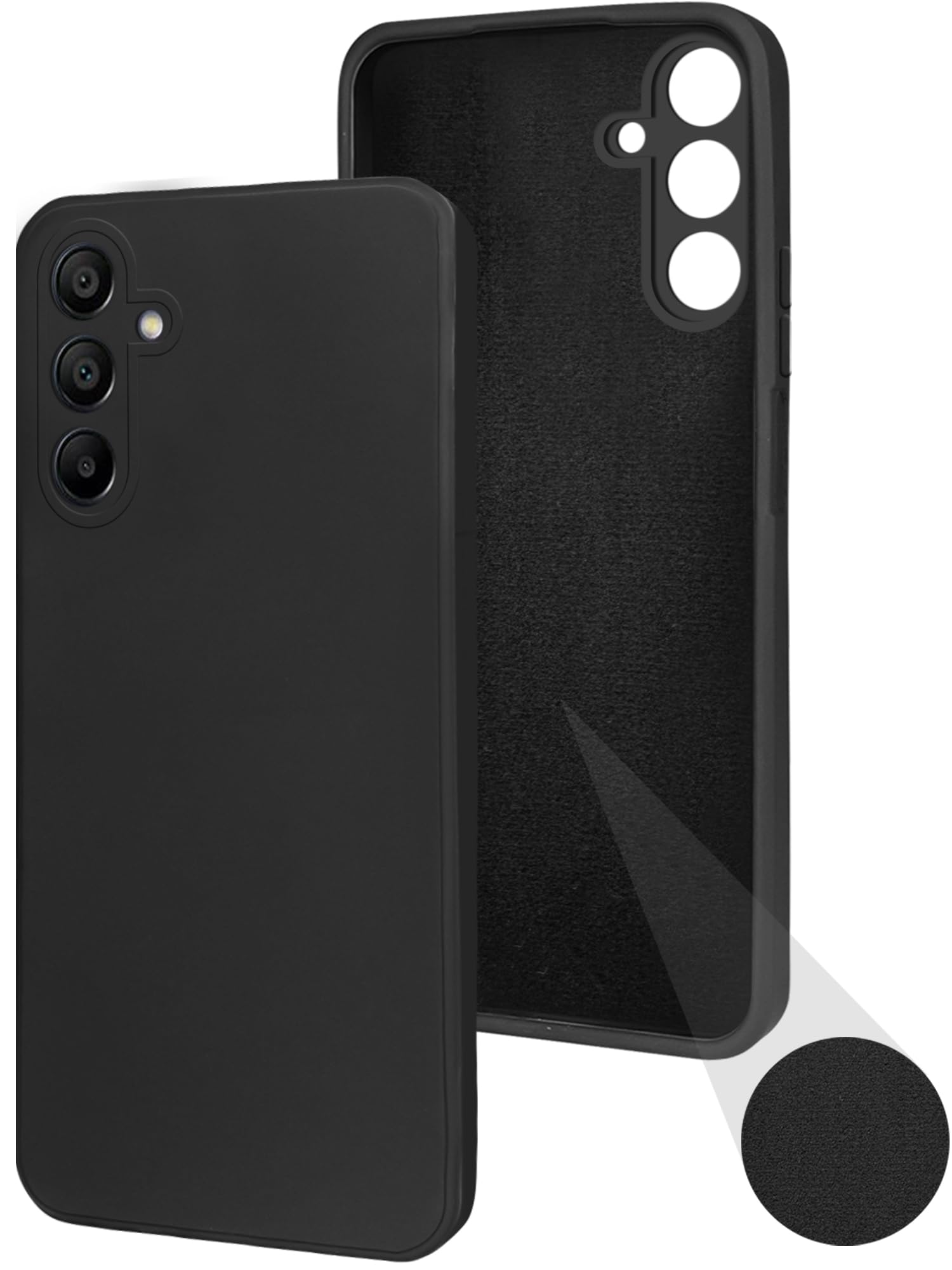 For Samsung Galaxy A15 5G Back Cover Case (Matte Finish Silicone with Inside Fiber Cloth)