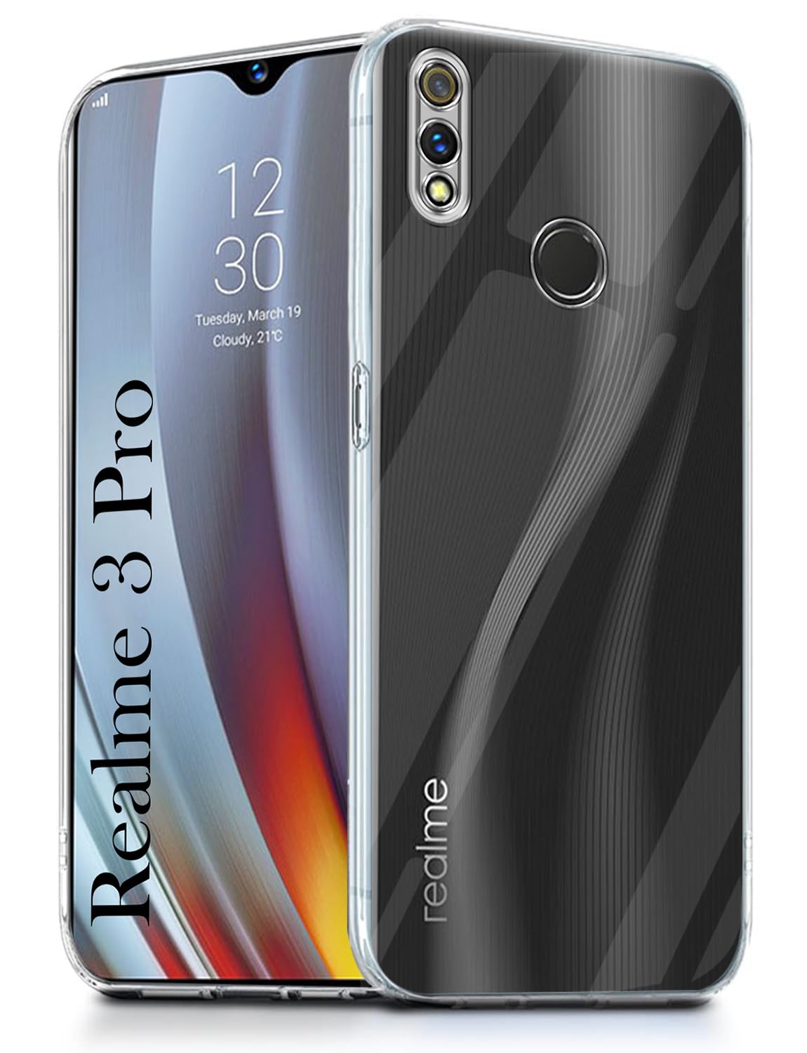 For Realme 3 Pro Back Cover ( Silicone Clear Shockproof Case with Camera Protection | Soft and Flexible | Transparent)