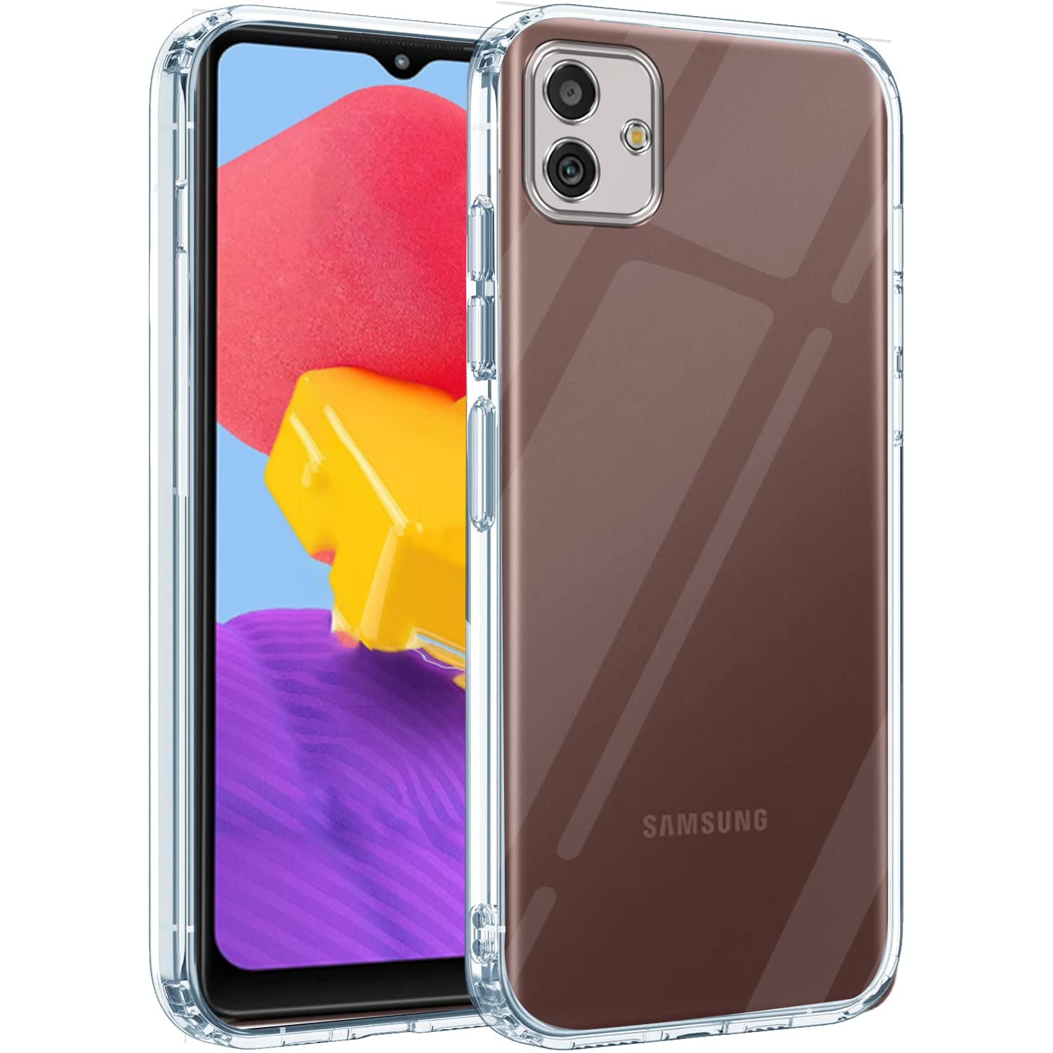 For Samsung Galaxy M13 5G Back Cover Case (Silicone Crystal Clear | Pure Camera Protection | Soft and Flexible for Charger and Headphone sockets | Shockproof Bumpers)